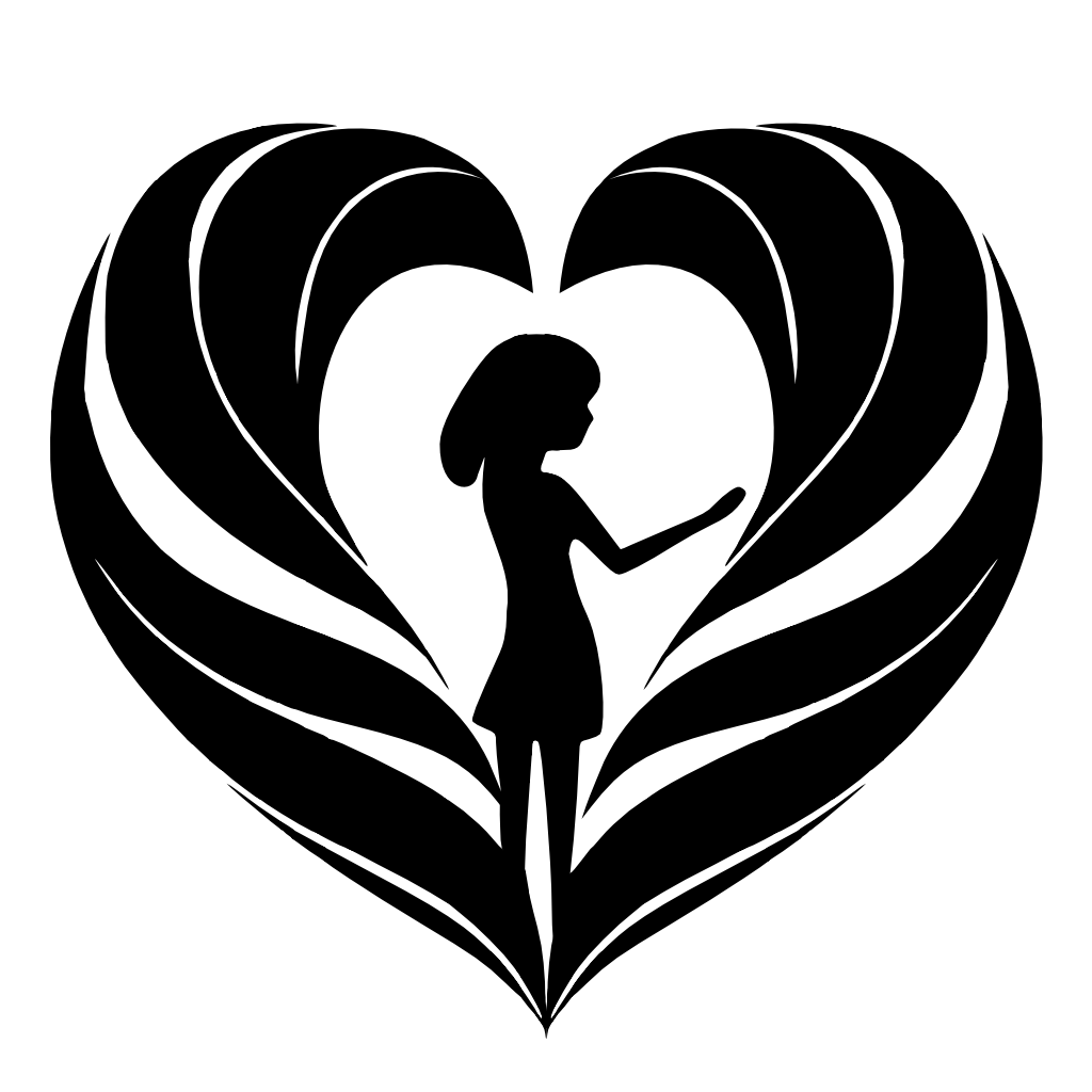 Original BestInterest logo with a heart and silhouette from 2024
