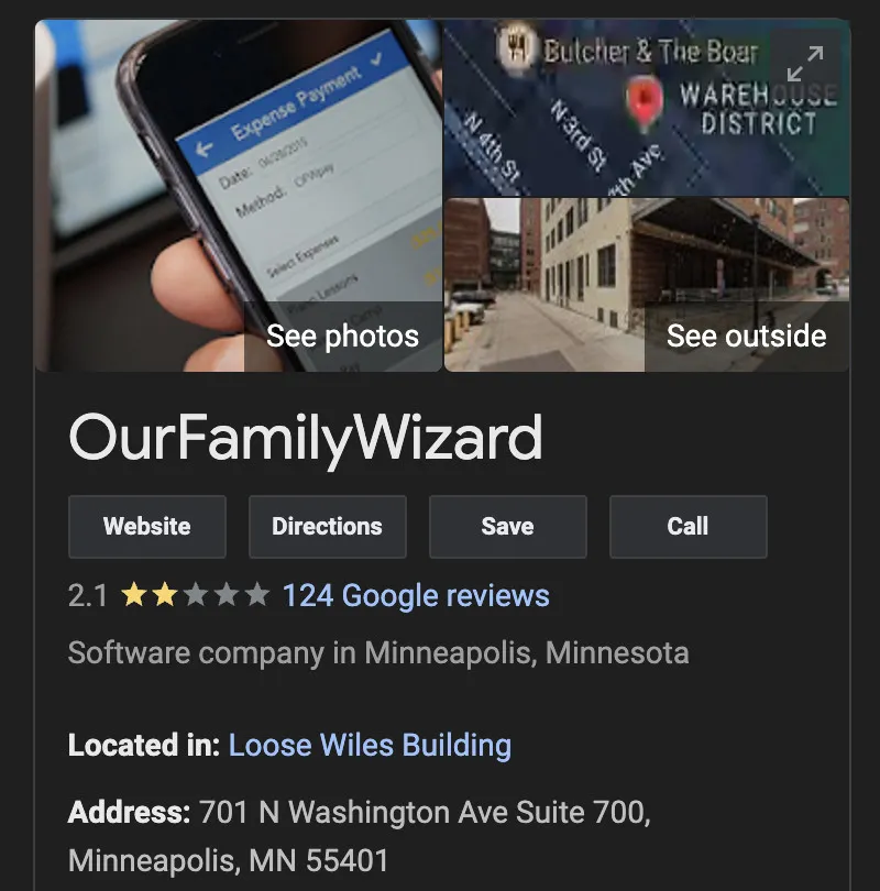 OFW poor reviews for this coparenting app